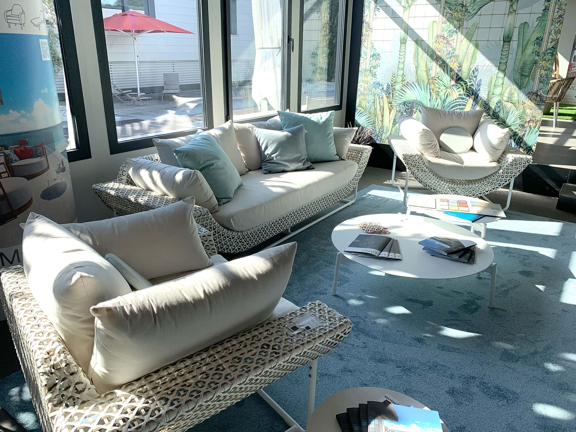 La couleur aigue marine à l'honneur au Show Room Déco